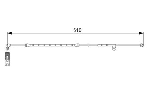 Varningssensor, bromsbeläggslitage, Fram, BMW Z4 Coupé [E86], Z4 Roadster [E85], 34 35 7 836 795