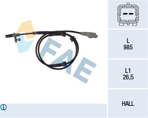 ABS-givare, Sensor, hjulvarvtal, Bakaxel, CITROËN,PEUGEOT, 4545.E8, 96.536.631, 96.536.631.80