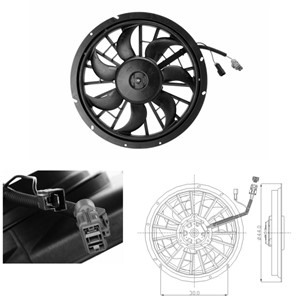Fläkt, kylare, VOLVO 850, 850 Kombi, S70, V70 I, 090529609, 3507197, 58 50 860, 81260-8600, 812608600X2, 90529609, 9141249