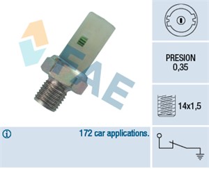 Varningsswitch, oljetryck, MITSUBISHI,RENAULT,VOLVO, 2003050A00, 25240-00Q0C, 3343427, 3343427-5, 4399856, 5948422, 7599461, 7603485, 77