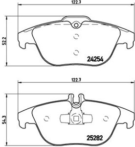 Bromsbeläggsats, Bakaxel, MERCEDES-BENZ, 0054204920, 0054205120, 0074206120, 0074206220, A0054204920, A0054205120, A0074206120, A0074206
