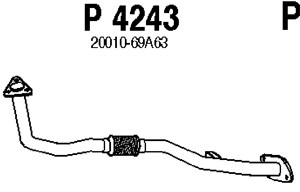 Avgasrör, Fram, NISSAN SUNNY II, SUNNY Hatchback II, 20010-69A63