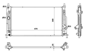 Kylare, motorkylning, MAZDA 3, 3 Sedan, 251407613, 251407617, 251407617A, 251407617B, 251407617E, 291407343, LF8B1520Y, LF8M1520YD, Z668