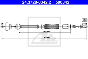 Vajer, koppling, CITROËN,FIAT,LANCIA,PEUGEOT, 1476638080, 1480346080, 2150 J0, 2150 T1
