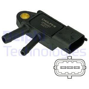 Sensor, avgastryck, ALFA ROMEO,CITROËN,FIAT,IVECO,LANCIA,PEUGEOT,SUZUKI, 1610531380, 1618.SV, 18590-62M00, 51908411, 55227306, 580160048