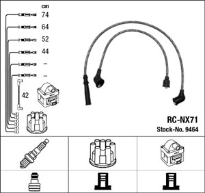 Tändkabelsats, NISSAN, 22450-01A25, 22450-01A26, 22450-01B26, 22450-01M25, 22450-01R25, 22450-03A25, 22450-05A26, 22450-11M25, 22450-15A