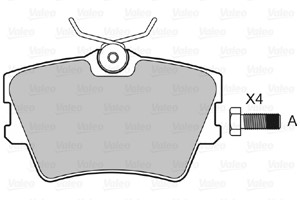Bromsbeläggsats, Bakaxel, Framaxel, FIAT,NISSAN,OPEL,RENAULT,VAUXHALL, 4406000QAF, 44060-00QAF, 440607091R, 44060-7091R, 4414029, 441452