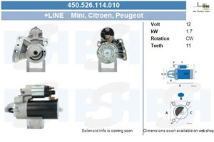 Startmotor, MINI MINI, MINI Cabriolet, MINI CLUBMAN, MINI CLUBVAN, MINI COUNTRYMAN, MINI Coupé, MINI PACEMAN, MINI Roadster, 12417567788