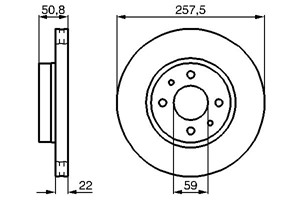 Bromsskiva, Framaxel, ALFA ROMEO 164, FIAT CROMA, LANCIA THEMA, THEMA SW, 0000046445005, 0000060805172, 0000082451441, 46445005, 6080175