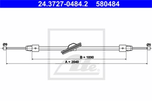 Vajer, parkeringsbroms, Fram, MERCEDES-BENZ CLS [C218], CLS Shooting Brake [X218], E-KLASS [W212], E-KLASS T-Model [S212], 212 420 07 85