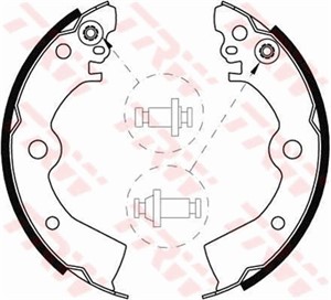 Bromsbackar, sats, Bakaxel, NISSAN 100NX, ALMERA I, ALMERA Hatchback I, SUNNY III, SUNNY Hatchback III, SUNNY Liftback III, 44060-50425,