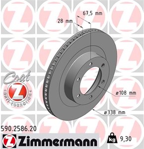 Bromsskiva, Framaxel, LEXUS GX, TOYOTA LAND CRUISER PRADO, 43512-60150, 43512-60151