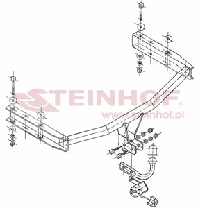 Dragkrok, Standard, AUDI A4 B5, A4 B6, A4 B6 Avant
