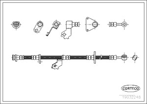 Bromsslang, framaxel vänster, Höger, Vänster, HONDA,MG,ROVER, 46411ST3E01, 46411ST3E02, GBH90281, SHB100920