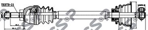 Kardanaxel, framaxel vänster, Vänster, RENAULT RAPID Skåp/stor limousine, SUPER 5, 711106218, 7700109021, 7700272531, 7701349741, 770134