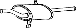 Bakre ljuddämpare, Bak, NISSAN SUNNY II, SUNNY Hatchback II, SUNNY Traveller II, 20100-53A02, 20100-87A04, 20100-93A04
