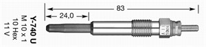 Glödstift, HONDA,MG,RENAULT,VOLVO, 4193373, 4328815, 4F0201511C, 4F0201511E, 77 00 100 586, 7700100586