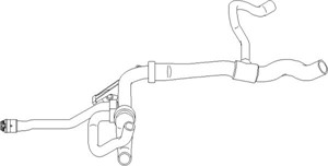 Kylarslang, Nedre, OPEL VECTRA B, VECTRA B Halvkombi, VECTRA B Kombi, VAUXHALL VECTRA, 13 36 111, 13 36 123, 90500303, 90531565