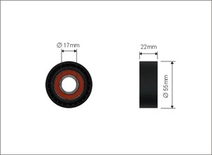 Spännrulle, flerspårsrem, MINI,TOYOTA, 11 28 7 823 374, 11287823374, 16620WA010, 16620-WA010
