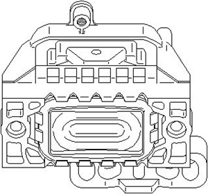 Motorkudde, Höger, SKODA,VW, 1K0 199 262AA, 1K0 199 262AK, 1K0 199 262K