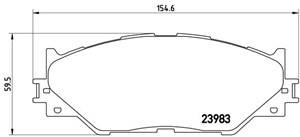 Bromsbeläggsats, Framaxel, LEXUS IS II, IS III, IS C, 0446553020, 0446553040