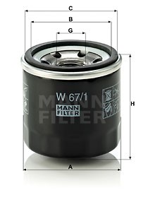 Oljefilter, FORD,HONDA,HYUNDAI,INFINITI,KIA,MAZDA,MITSUBISHI,NISSAN,RENAULT,SUBARU,SUZUKI, 0 B631 14 302, 0222-14300, 0222-23420-A, 0259
