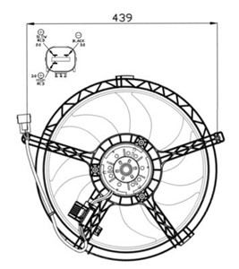 Fläkt, kylare, MINI MINI, MINI CLUBMAN, MINI COUNTRYMAN, MINI PACEMAN, 1401 484, 1405 407, 17427535100, 7535100