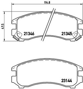 Bromsbeläggsats, Framaxel, NISSAN,SUZUKI, 4106028B85, 4106028B86, 4106035F90, 4106035F91, 4106035F92, 4106035F93, 4106052F90, 4106058A86