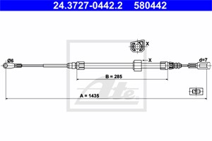Vajer, parkeringsbroms, Fram, MERCEDES-BENZ,VW, 2D0 609 701, 901 420 20 85, A 901 420 20 85