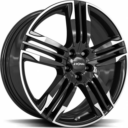 Ronal R58 Mcr Jet Black White Rim 10/22 5/112 ET47 B66.6
