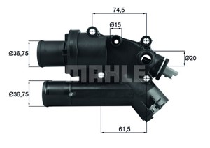 Termostat, kylvätska, CITROËN,FIAT,FORD,JAGUAR,LANCIA,LAND ROVER,MITSUBISHI,PEUGEOT, 1336Z4, 1427919, 6G908A586AA, 6G9Q8A586AA, 96571820