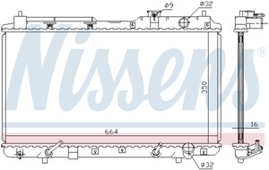 Kylare, motorkylning, HONDA CR-V I, 19010-P3F-901, 19010-P3F-902