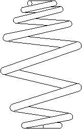 Spiralfjäder, Bakaxel höger, Bakaxel vänster, OPEL CORSA B, CORSA B Skåp/halvkombi, 04 24 394, 4 24 394, 90542932