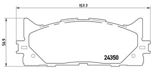 Bromsbeläggsats, Framaxel, LEXUS ES, TOYOTA AURION, AVALON Sedan, CAMRY Sedan, 0446506070, 0446506080, 0446506100, 0446506110, 044650613