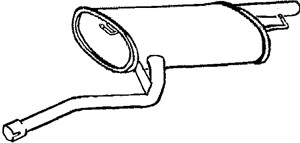 Bakre ljuddämpare, TOYOTA AVENSIS, AVENSIS Kombi, AVENSIS Liftback, 022926732, 1743002180, 1743002181, 1743002200, 1743002201, 22926732,