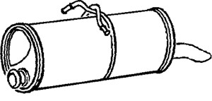 Bakre ljuddämpare, CITROËN,PEUGEOT, 0K247-18300, 0K247-18300B, 1726KG, 1726VF, 1730A4, 1730Q8