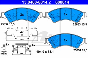 Bromsbeläggsats, Framaxel, FORD RANGER, 1723538, AB31-2L361-AB