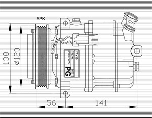 Kompressor, klimatanläggning, CADILLAC,OPEL,SAAB,VAUXHALL, 09132925, 12758381, 12759394, 13193157, 1854113, 1J0 122 051 A, 1J0 122 051 B