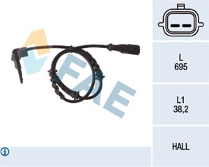 ABS-givare, Sensor, hjulvarvtal, Framaxel, DACIA,RENAULT, 47 91 000 04R, 47 91 091 55R