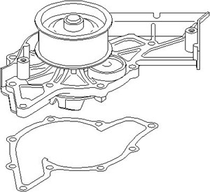 Vattenpump, AUDI A4 B6, A4 B6 Avant, A4 B7, A4 B7 Avant, A6 C5, A6 C5 Avant, A6 C6, A6 C6 Avant, A8 D3, 06C 121 004C, 06C 121 004CV, 06C