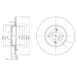 Bromsskiva, Bakaxel, TOYOTA COROLLA, COROLLA Compact, COROLLA Kombi, COROLLA Liftback, COROLLA Sedan, COROLLA Skåp / kombi, 42431-12150,