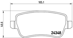 Bromsbeläggsats, FIAT CROMA, CROMA Skåp / kombi, 71772219, 77363607, 77364168