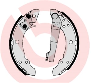 Bromsbackar, sats, Bakaxel, AUDI,SEAT,VW, 171609525A, 171609525AV, 171609525AX, 171609526A, 171609526AV, 171609526AX, 171609527F, 171609