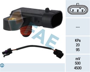Sensor, insugstryck, CHEVROLET AVEO / KALOS Halvkombi, CAPTIVA, CRUZE, EPICA, EVANDA, LACETTI, NUBIRA Sedan, OPEL ANTARA A, 25184081, 48