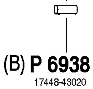 Ändrör, avgassystem, Bak, TOYOTA AVENSIS, AVENSIS Kombi, AVENSIS Liftback, 17448-22020, 17448-43020