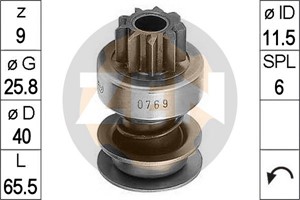 Frihjulsväxel, startmotor, FIAT 126, 9939837
