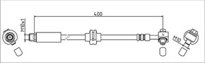 Bromsslang, framaxel vänster, CHEVROLET,OPEL,VAUXHALL, 12774865, 13336917, 13399770, 39041647, 5 62 173, 5 62 495, 5 64 016, 562173, 562