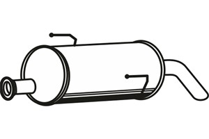 Bakre ljuddämpare, Bak, PEUGEOT 206 CC, 206 Halvkombi, 206 Sedan, 1730-20