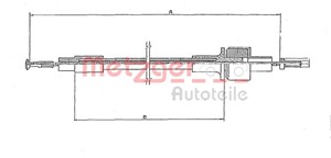 Vajer, koppling, FORD SIERRA II, SIERRA Halvkombi II, SIERRA Turnier II, 6166222