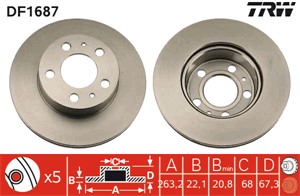 Bromsskiva, Framaxel, VOLVO 240, 240 Kombi, 260, 260 Coupé, 260 Kombi, 1228153, 13591318, 2707396